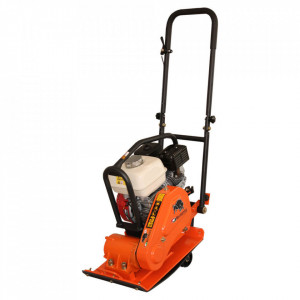 Placa compactoare unidirectionala BISONTE PC65-H, 10.5 kN, motor Honda, benzina 5.5 cp, greutate 60 kg