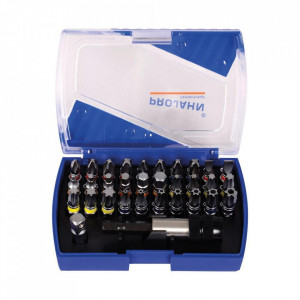 Set de biti PROJAHN COLOR Bit-Box 6,3 / 1/4" 25 mm 32 bucati