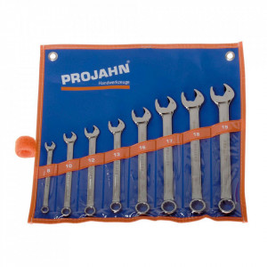 Set de chei fixe si inelare combinate PROJAHN cu clichet Clicktech metrice 8-19 mm 8 buc/set