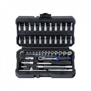 Trusa de chei tubulare si scule Proficarft PROJAHN, 1/4" 46 buc, 72 dinti