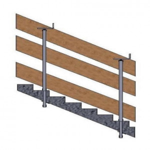 Parapet protecție provizorie scara/placa