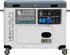 GENERATOR DE CURENT 7.5 KW DIESEL - HEAVY DUTY - INSONORIZAT - KONNER & SOHNEN - KS-9300DE-ATSR-SUPER-SILENT