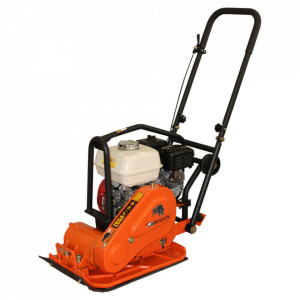 Placa compactoare unidirectionala BISONTE PC70-H, 11.5 kN, motor Honda, benzina 5.5 cp, greutate 65 kg