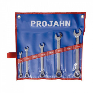 Set chei combinate PROJAH GearTech cu clichet 5 piese 8-19mm