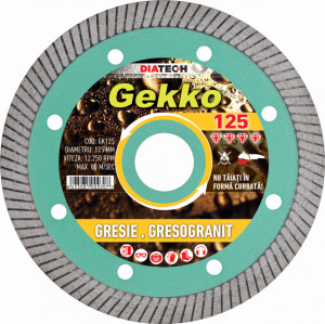 Disc diamantat pentru gresie/faianta Gekko
