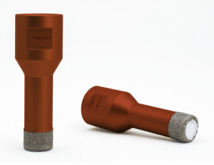 Carota diamantata pt. gresie portelanata & piatra - diam. 14mm -cu ceara- Profesional Standard - DXDY.REDrill.14