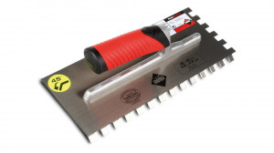 Gletiera dintata MRA 45° cu maner Rubiflex 28cm, 10x10mm - RUBI-75948