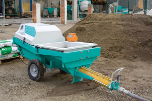 Masina de tencuit IMER Step 120 A, motor 400V debit maxim material 7 m³/h, distanta de pompare orizontal/vertical 60/30 m