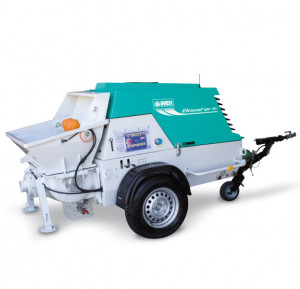 Pompa beton IMER Booster 15, capacitate de pompare 2-15 m³/h, granulometrie maxima 25 mm, motor diesel, 28.4 cp