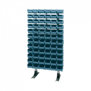 Raft din metal ARTPLAST cu 72 cutii depozitare din polipropilena antisoc ECO ART.102 600x300x1250mm