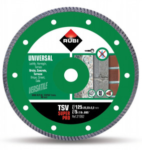 Disc diamantat pt. beton si caramida 125mm, TSV 125 SuperPro - RUBI-31982