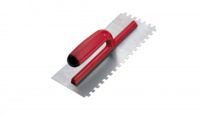 Gletiera dintata cu maner plastic 28cm, 6x6mm - RUBI-25903