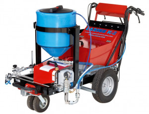 Echipament airless pentru trasat marcaje rutiere K2 ECO (autopropulsat, Gravity 2x30lt) - Larius