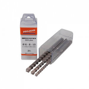 Set burghie beton PROJAHN, 6-8-10 mm SDS-PLUS ROCKET 5, 3 buc/set