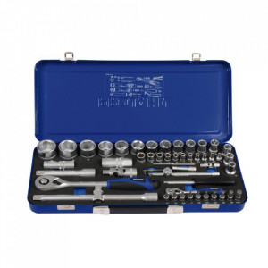 Trusa de chei tubulare industriale Xi-on 1/2"+1/4" PROJAHN, 4-32 mm, 54 componente/set