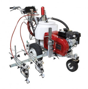 Echipament trasat marcaje rutiere/sportive TITAN PowrLiner 6955, pompa airless cu piston hidraulic viteza trasare 210 m/min., duza max. 0.050″, motor Honda 4.8 cp