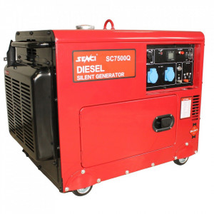 Generator insonorizat SENCI SC7500Q-ATS, putere max. 6.0 kW, 230V, AVR, motor diesel