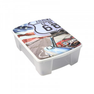 Cutie depozitare ArtPlast MIOBOX "ROUTE66" cu capac 565x390x180 mm