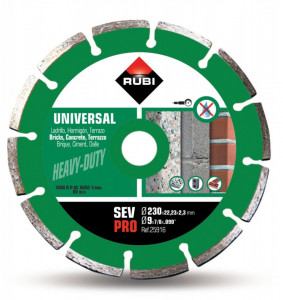 Disc diamantat pt. beton si caramida 230mm, SEV 230 Pro - RUBI-25916