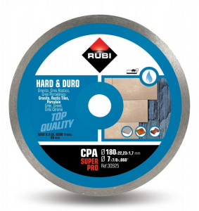 Disc diamantat pt. materiale foarte dure 180mm, CPA 180 SuperPro - RUBI-30925