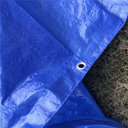 Prelata albastra impermeabila 3m x 4m cu inele , 80gr/m2
