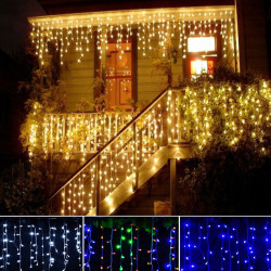 Set 3x Instalatie franjuri 10m, 720 LED ploaie lumini, interconectabila