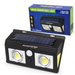 Lampa solara dubla LED cu lupa