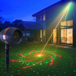 Proiector laser rotativ bicolor pentru exterior