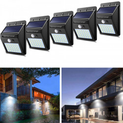 Set 5 x Lampa 30 Led cu incarcare solara si senzor de miscare