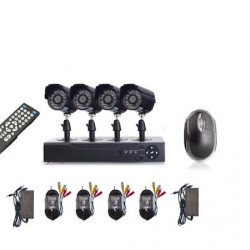 Sistem supraveghere CCTV kit DVR 4 camere exterior/interior