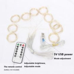 Perdea premium LED pentru interior/exterior cu telecomanda si joc de lumini