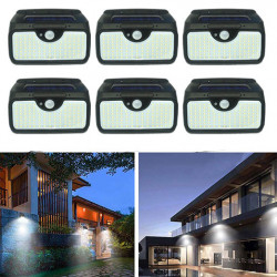 Set 6 Lampi solare 107LED, senzor de miscare
