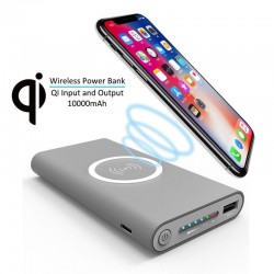Baterie externa Wireless 10000 mAh pentru iPhone / Android, dual function