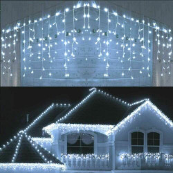 Instalatie franjuri 20m, 500 LED ploaie lumini, interconectabila