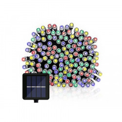 Instalatie multicolora 100 LED-uri, incarcare solara, 9 metri
