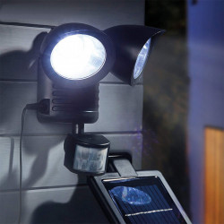 Lampa solara dubla cu senzor crepuscular si senzor de miscare