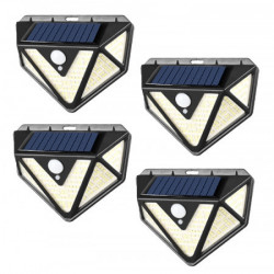 Set 4 lampi solare PREMIUM, 166 LED si senzor de miscare