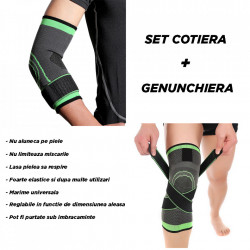Set cotiera + genunchiera elestica din neopren
