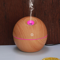 Umidificator sfera, 130ml, LED + ulei aromaterapie cadou