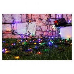 Instalatie multicolora 100 LED-uri, incarcare solara, 9 metri