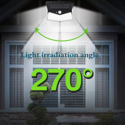 Set 4 Lampi solare 212 LED, senzor de miscare si 3 moduri de functionare