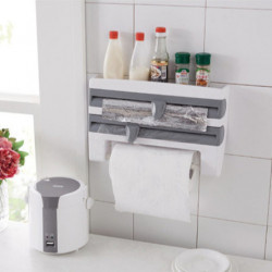 Dispenser triplu pentru bucatarie - aluminiu, folie stretch, hartie