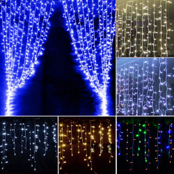 Instalatie franjuri 20m, 500 LED ploaie lumini, interconectabila