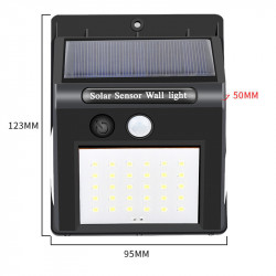 Lampa 40 Led cu incarcare solara si senzor de miscare