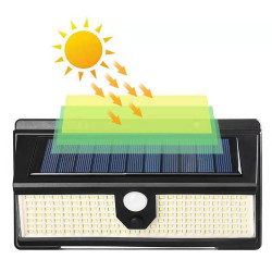 Lampa solara cu 190 LED-uri, 3 moduri de iluminare, waterproof IP65