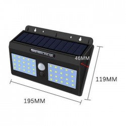 Lampa solara dubla de perete, 40 leduri si senzor de miscare