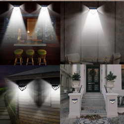 Set 2 lampi solare PREMIUM 166 LED, senzor de miscare