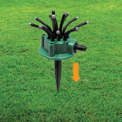 Aspersor multifunctional pentru gradina cu 12 furtunuri