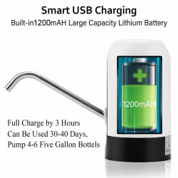 Pompa electrica cu incarcare USB pentru bidoane de apa