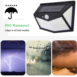 Set 4 Lampi solare 212 LED, senzor de miscare si 3 moduri de functionare